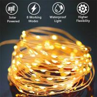 Luces De Garlanda Solar LED Exterior Impermeables Para Decoración De Bodas Y Fiestas Disponibles En 7 Longitudes (102M/52M/32m/22m/11m/7m) - details 2