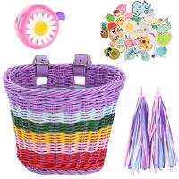 Set De 4 Piezas Cesta De Bicicleta De Rattan PE Ajustable Con Campana Y Colgante Accesorios De Manillar Para Ciclismo Rainproof Para Niños Y Adultos - details 11