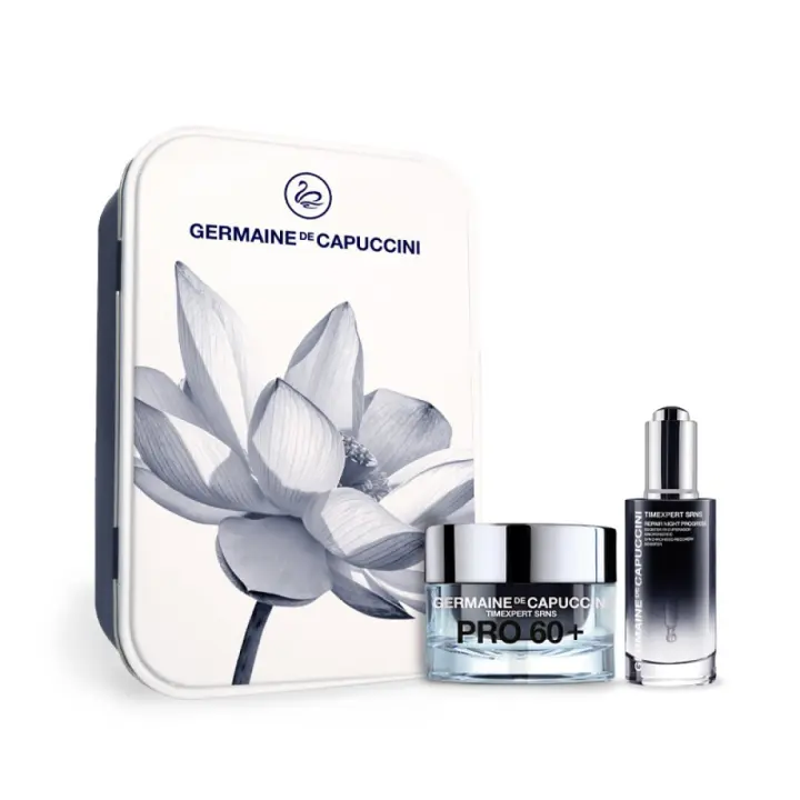 Germaine de Capuccini Capture the Beauty Timexpert Srns pro 60 + repair 480874 Pack Primavera Crema Pro 60+ Timexpert SRNS Germaine de Capuccini es un tratamiento facial completo con acción nutriente para las pieles más maduras a partir de 60 años. - 1