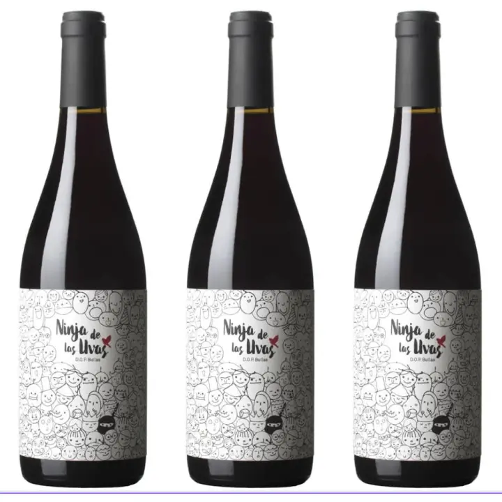 VINO TINTO PACK 3 x Ninja de las Uvas GARNACHA 2022. Vino tinto ligero artesanal procedente de pequeños viñedos de montaña, cultivados manualmente y sin agroquímicos. Elaborado por Julia Casado sin aditivos, sin clarificar ni filtrar. - 1