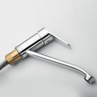 Grifo De Cocina De Cobre Táctil Cromado Para Fregadero Grifo Giratorio Para Agua Caliente Y Fría Con Solenoide Cerámico Estilo Contemporáneo - details 1