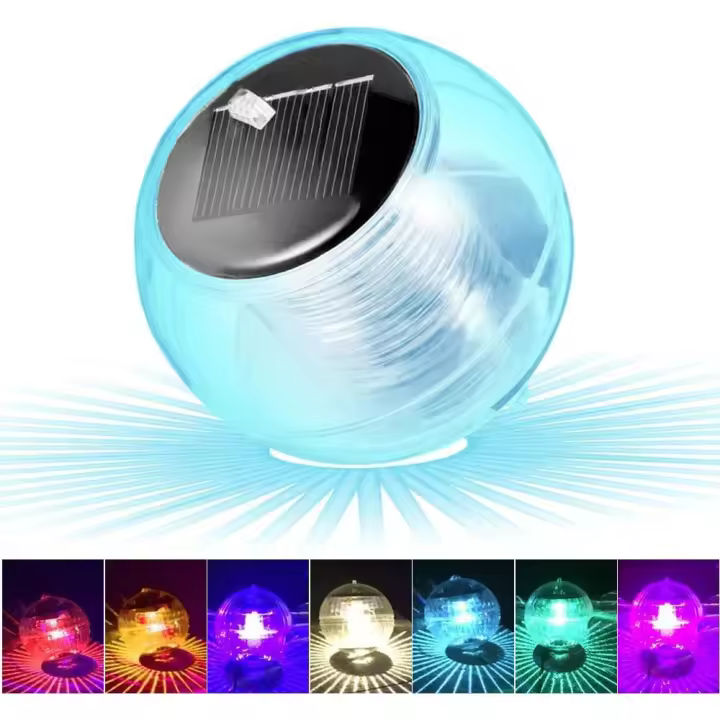 Luz solar flotante para piscina, iluminación LED con cambio de color automático - 1