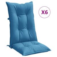 vidaXL Cojines para silla respaldo alto 6 uds tela Color Antracita melange,  Gris claro melange,  Gris oscuro melange y mas Cojín Decorativo de Asiento Cojines de muebles de salon - details 5