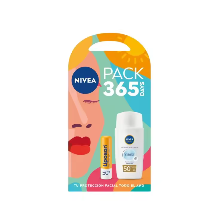 NIVEA Pack 365 - Tu Protección facial para todo el año - Contiene crema facial y bálsamo de labios - 1