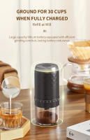 Molino de Café Kolitong para Hand Drip y Expreso | Modos Profesionales Duales · 30 Grados Ajustables · Cuchillas Silenciosas de Inoxidable | Eléctrico, Recargable USB y Portátil para Hogar y Viaje KMDJ-3AW - details 8