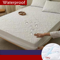 Sábana Ajustable Impermeable 100% Tejida Con Cierre Elástico Para Queen Y King Tamaño Mattress Protector Sólido Cubierta De Cama (Necesario Pedir Toalla De Cabeza) - details 13