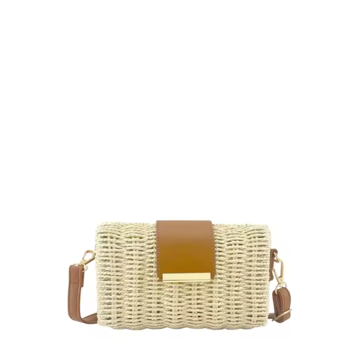 MODELISA Bolso Bandolera De Rafia Paja Pequeño Hombro Cruzado Playa Casual Para Mujer - 1