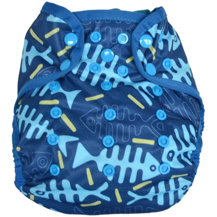 Cobertor Crianza Natural Incredibaby para pañales de tela, impermeable y transpirable, con alas de poliéster para colocar el absorbente. Cierre mediante broches que ajusta a bebés de 5 a 16 Kg - 1