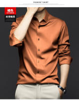 Camisa Larga Para Hombres Talla 6XL Antirroto No Hierro Formal Profesional Casual Social De Alta Gama Cuello En V Botones Sólido - details 10