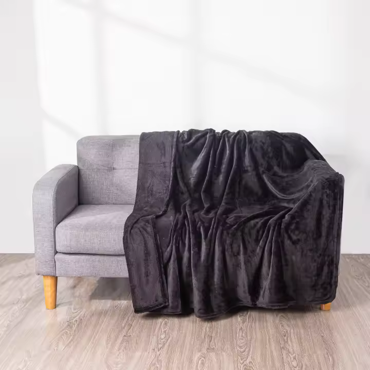 HOMESOL®  Manta sedalina para Cama Sofá y Sillón, Manta Polar Lisa de Tacto Suave Super Caliente para Adulto y Niño,Sin Arrugas - 1