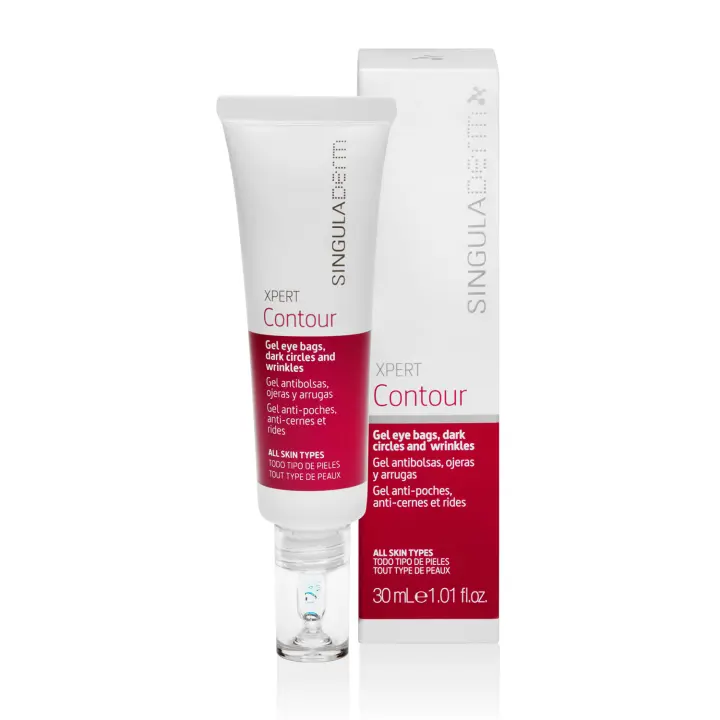 SINGULADERM Xpert Contour 30ml - Gel para el Contorno de Ojos - Gel Antiojeras - Gel Antibolsas - Gel Antiarrugas - Todo tipo de pieles - Efecto Lifting Párpado - Protección Luz Azul - Atenúa Signos Fatiga - Gel Concentrado - Mirada Radiante - Uso Diario - 1