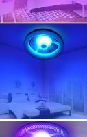 Nuevo ventilador RGB para dormitorio y Hogar, with rosca E27, ventilador de techo with Atenuation continua. Iluminación tricolor de 30 W + Luz Ambiental RGB. - details 11