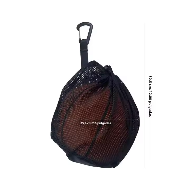 Mochila Portátil De Baloncesto Con Cierre De Cordón Bolsa De Red Para Fútbol Voleibol Almacenamiento Deportivo Para Viajes Al Gimnasio Y Yoga - 1
