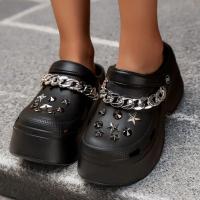Sandalias De Talón Para Mujer Verano 2025 Con Cadena Y Plataforma Cómodas Para Jardín Y Moda Cierre Pull on Material EVA - details 16