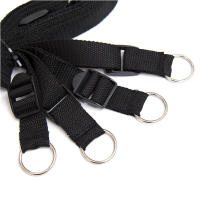 Juego de puños de cuero suave, correas ajustables para cinturón de ejercicio físico de mano, muñeca y tobillo, patrón de red-negro - details 3