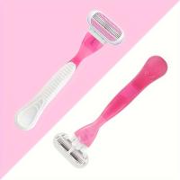 Cuchillas De Afeitar De Seguridad Para Mujer Set De Cabezales De Reemplazo 3 Capas Eliminación De Vello Bikini Belleza Afeitado - details 6