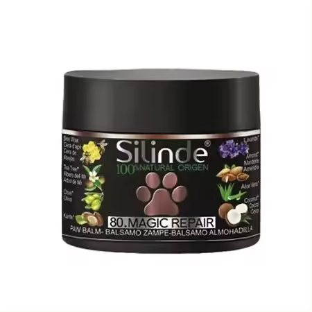 Bálsamo Protector Almohadillas para Perros y gatos  Silinde 100 ml   Protege, cuida y repara sus patitas  Elaborado con un 100% de ingredientes de origen natural - 1