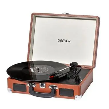 Denver tocadiscos clásico usb marrón vpl-120 - 1