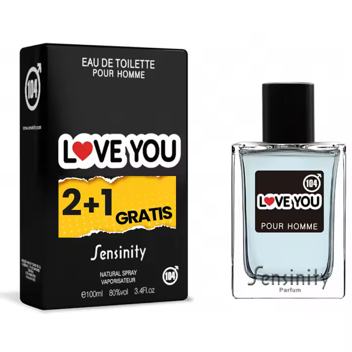2+1 GRATIS Love You Eau de Toilette para hombre 100ml Sensinity Fragancia inspirada en otros perfumes Pour Homme Colonia - 1