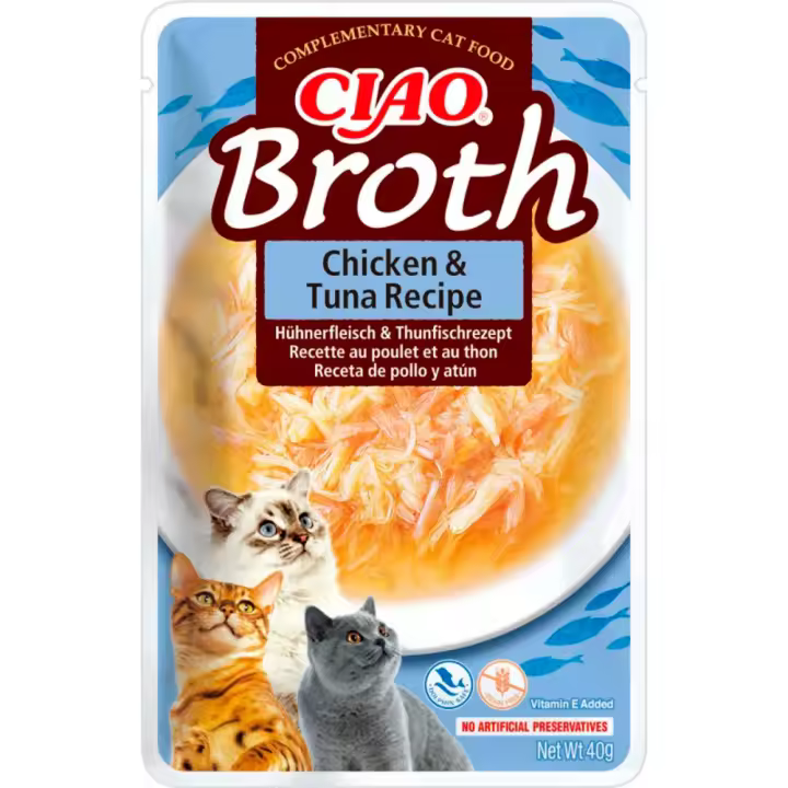Churu Broth Sopa De Pollo Con Atún En Sobre Para Gatos - 12 unidades x 40gr - 1