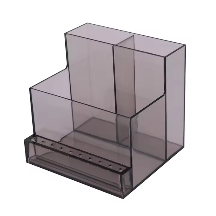Soporte De 3 Filas Con 10 Agujeros Para Brocas De Uñas TFSCLOIN Organizador De Estantería De Almacenamiento Para Manicura Accesorios Coleccionables En Plástico Tamaño 10x9.8x10.3cm - 1