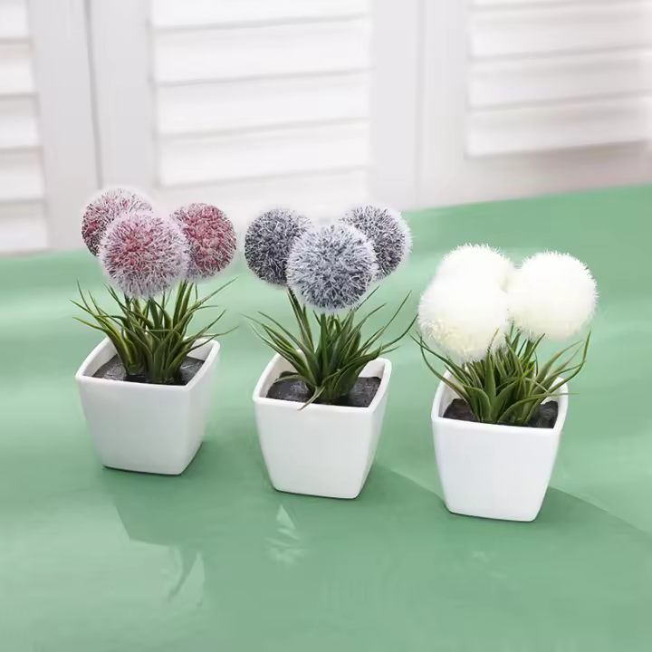 Set De Decoración Para El Hogar Con Plantas Simuladas En Maceta Para Escritorio De Oficina Ventana Foyer Jardín Courtyard - 1