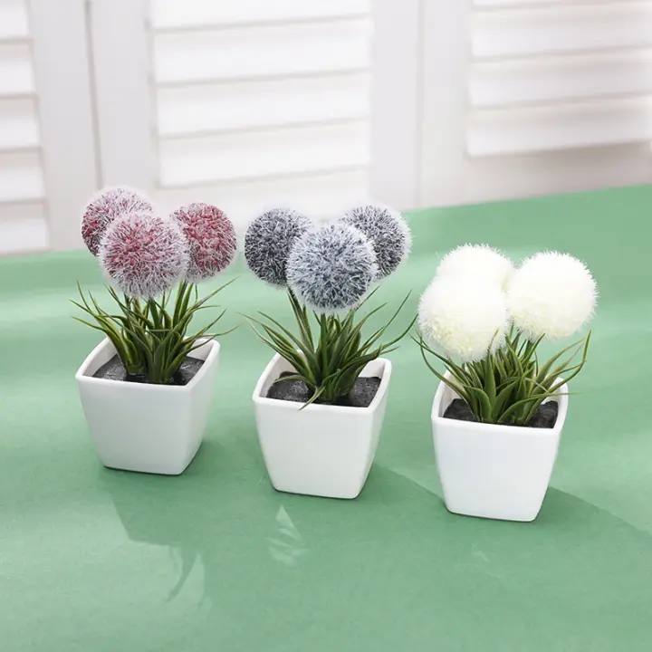 Set De Decoración Para El Hogar Con Plantas Simuladas En Maceta Para Escritorio De Oficina Ventana Foyer Jardín Courtyard - 1