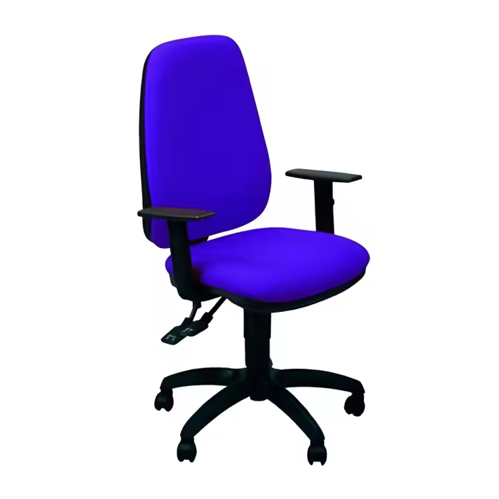 Unisit silla administrativa sincro tete reposabrazos ajustables azul - 1