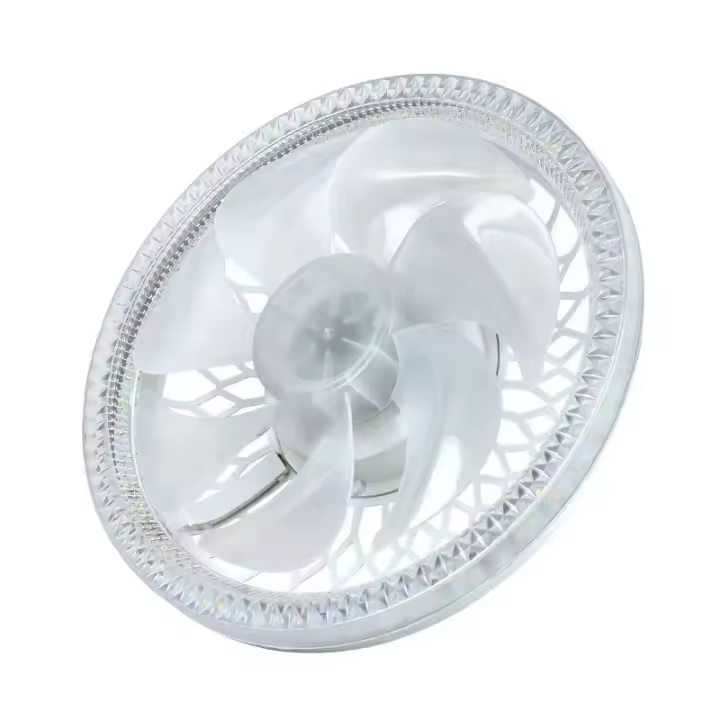 Luz de ventilador de enchufe con control remoto, ventilador de techo con Luz de Tornillo con Brillo regulable y temperatura de color para dormitorio, de estar, cocina de 12 pulgadas - 1