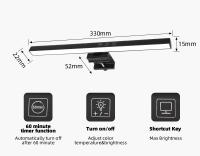 Lámpara De Escritorio LED Para Monitor De Computadora Luz De Lectura Colgante Para Dormitorio Y Estudio Dimmer Sin Fin - details 10
