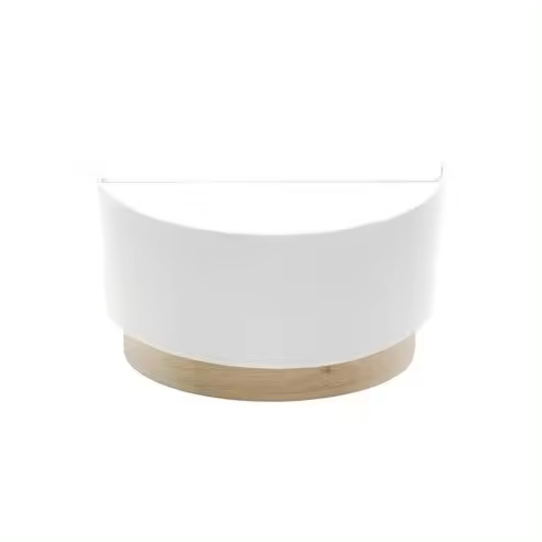 FABRILAMP Aplique Olga 1xe27 Blanco/madera Clara 15x30x16 Cm - Diseño Moderno - 1