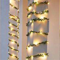 Luces De Vine Artificial De Flores Y Hojas Verdes 2M-10M Con USB/Batería Para Jardín Decoración De Hogar Y Bodas Garland De Fairy Lights - details 15
