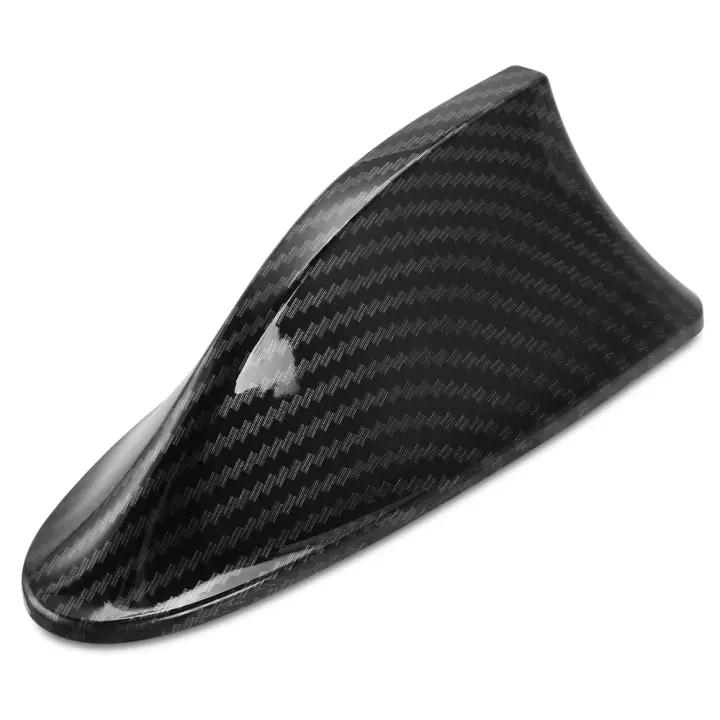 Fin De Tiburón Universal De Fibra De Carbono 16cm Antena De Techo Para Coche Amplificador De Señal De Radio AM FM - 1