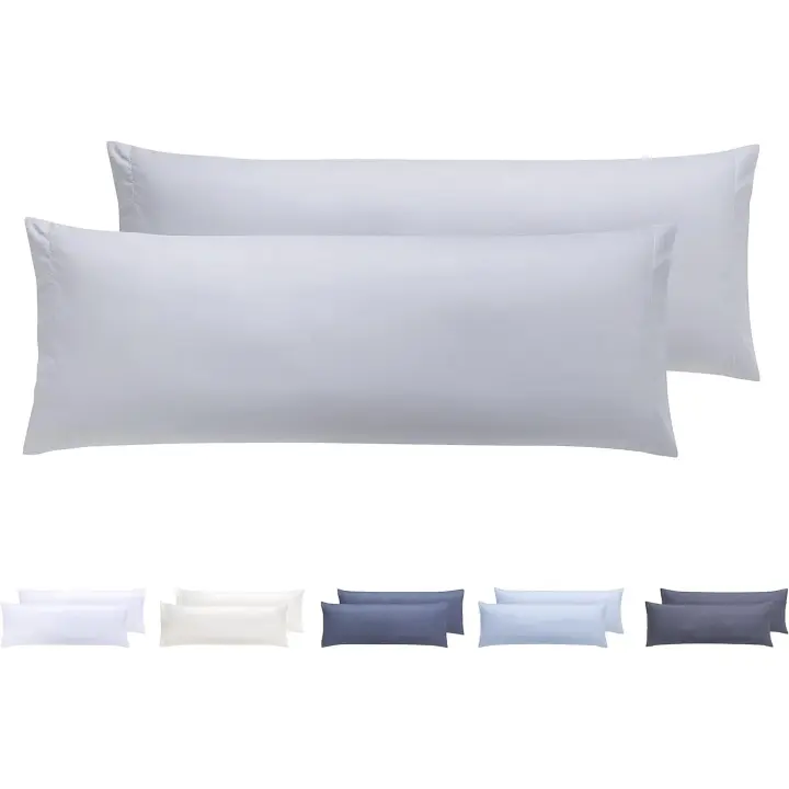 Juego de fundas de almohada de 2 piezas, microfibra ultrasuave, hipoalergénicas. Juego de 2 piezas - 105 x 40 cm Blanco - 1