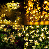 Cadena De Luces LED Solar Con 8 Modos 39 Pies 100 Luces Florales Impermeables Para Decoración De Navidad Y Halloween - details 10