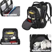Mochila de computadora portátil para hombres, mochila de computadora de viaje grande, con Puerto de carga usb, adecuada para viajes de negocios, adecuada para computadoras portátiles de 17 pulgadas, 40 litros, antirrobo, impermeable - details 5