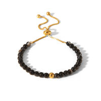 Encanto Pulsera de piedra Natural Multicolor para mujer, brazalete de cuentas hecho a mano chapado en oro de acero inoxidable, regalo de joyería de tendencia femenina,joyería de mano de alta gama que combina con todo, pulsera de acero inoxidable, joyería - details 9