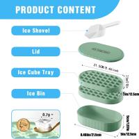 Horneador De Cubitos De Hielo Doble Capa Con Tapa Y Estuche - Hace 72 Cubitos De Hielo Con Contenedor Cuchara Y Tapa Incluidos Libre De BPA - details 2