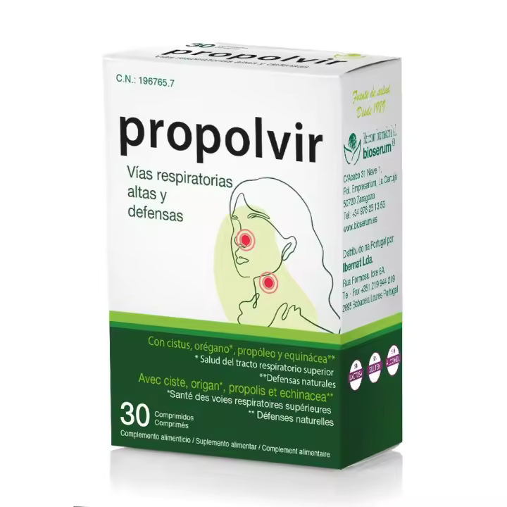 BIOSERUM PROPOLVIR 30 Comprimidos    defensas, sistema inmunitario - 1