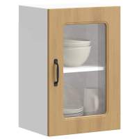 vidaXL Armario pared cocina puerta de cristal Kalmar en color Roble ahumado/Roble Sonoma/Negro y más | almacenamiento funcional diseño moderno para baño dormitorio sala - details 5