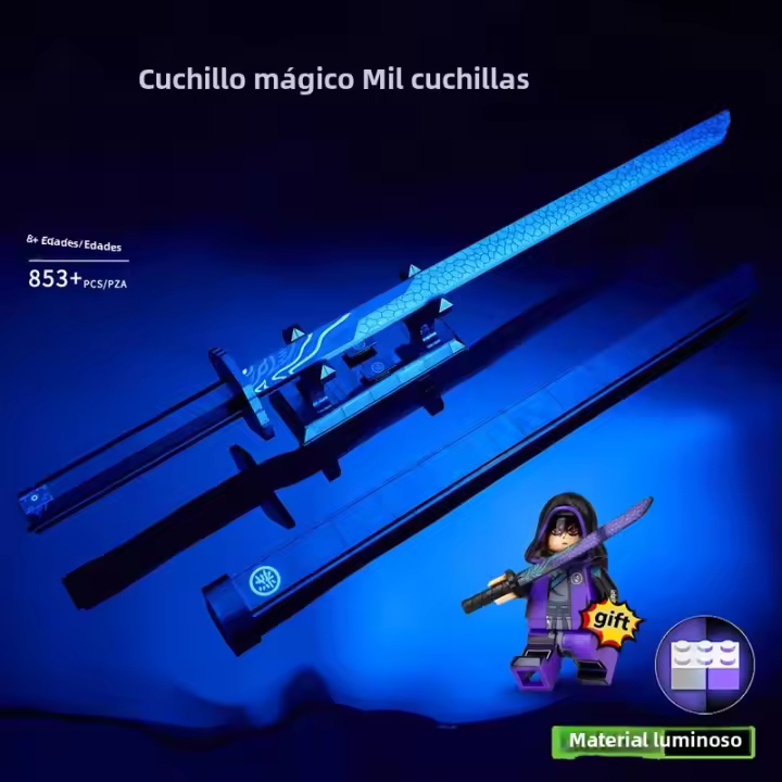  Blocs De Construcció Anime Luminosa De Las Sèptimes Espada Mágica De Mil Llums Regal d'Aniversari Blocs De Construcció Compatible Amb Lego ABS Unisex - 1