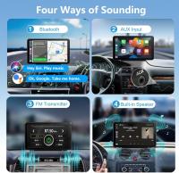 7 pulgadas Reproductor multimedia con pantalla táctil inalámbrica CarPlay - Receptor de radio para coche estéreo con navegación GPS, alimentado por enchufe de coche, ≤36V, sin batería, admite conexiones por cable e inalámbricas-Marca Cecodadi - details 3
