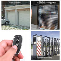 10pcs Control Remoto De Auto 2 Canales 433MHZ Código Aprendizaje Para Puerta De Garaje Y Electrico Con Llavero - details 0