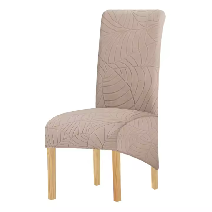 Cubierta De Silla De Comedor Simple Y Antigolpes En Color Sólido Funda De Asiento Elástica Y Gruesa Para Hotel Banquete Y Hogar Lavable - 1