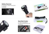 Linterna Táctica Multifuncional USB Recargable Solar Con Porta Vidrio Rompe Emergencia Camping Car Exterior Supervivencia Torcha - details 9