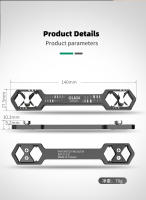 Llave De Hexágono Ajustable LAOA 14 En 1 Multifuncional Métrica/Inch Aleación De Acero Diseño De Doble Cabeza - details 8