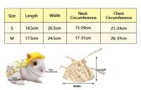 Juego De Arnes Y Correa Para Pequeños Animales Con Estampado De Vestidos Para Cochinillas Conejos Y Ratones Ideal Para Caminar Al Aire Libre - details 0