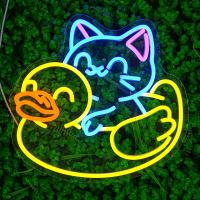 Luz Neón LED De Gato Para Decoración De Pared Luz Neón De Animal USB Para Dormitorio Tienda De Mascotas Tienda De Zoo Casa Del Gato - details 1