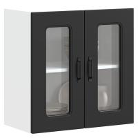 vidaXL Armario pared cocina puerta de cristal Kalmar roble marrón en color Marrón roble/Roble artisan/Blanco brillante y más | almacenamiento funcional diseño moderno para baño dormitorio sala - details 9