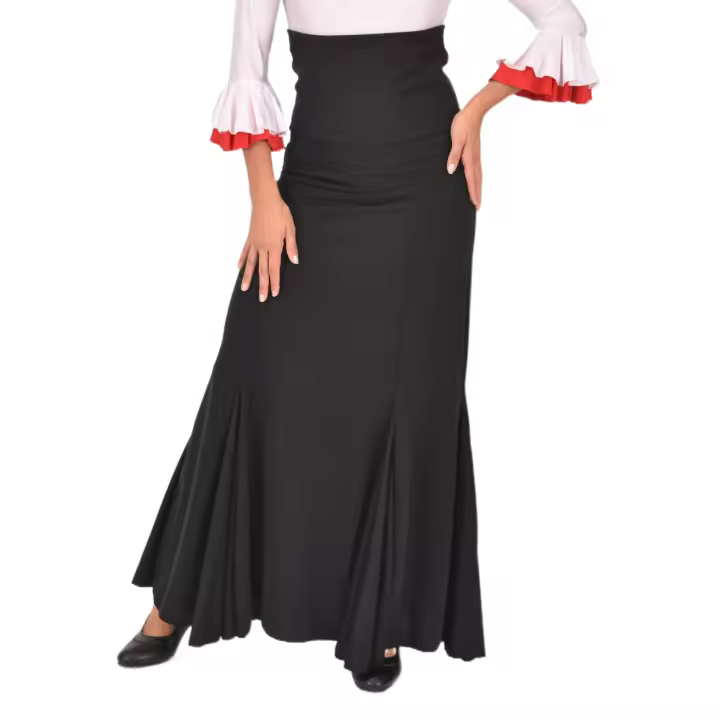 Falda Flamenca de Nesgas con Cinturilla Alta - 1